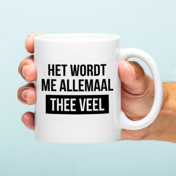 Mok Het wordt me allemaal thee veel